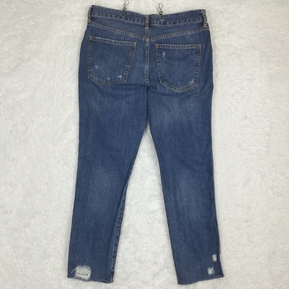 We The Free Womens Jeans‎ Straight Leg Crop Denim Blue Button Fly High Rise 27 - Picture 2 of 14